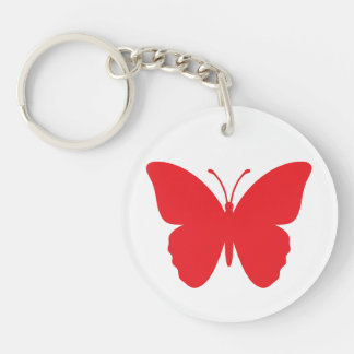 Red Butterfly Key Ring