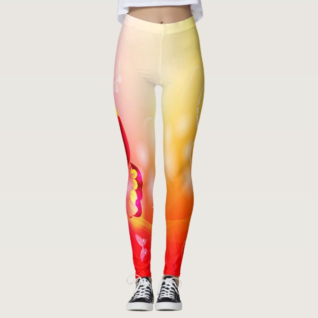Red Butterfly Leggings (Front)