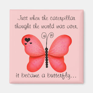 Red Butterfly Magnet