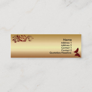 Red Butterfly Mini Business Card