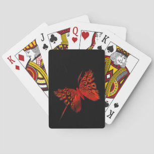 Red Butterfly Playing Cards
