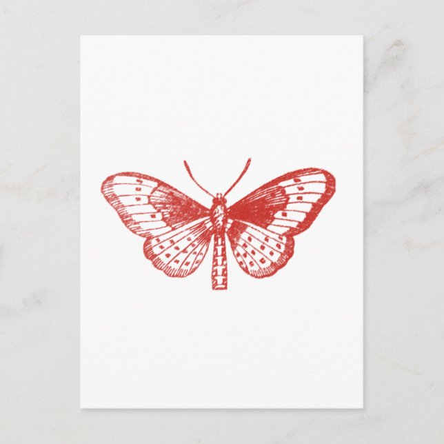 Red Butterfly Postcard (Front)
