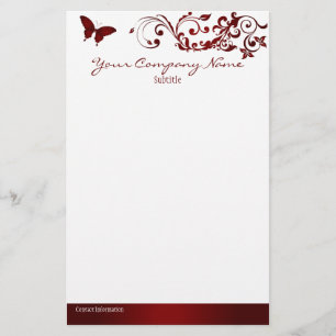 Red Butterfly Stationery