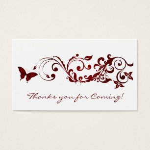 Red Butterfly, Thanks you Cards for Wedding
