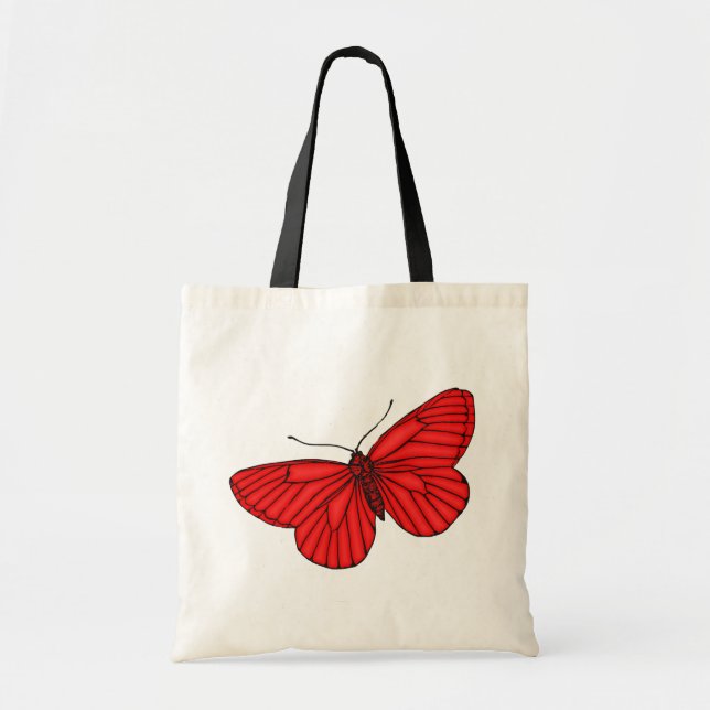 Red Butterfly Tote Bag (Front)