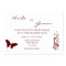 Red Butterfly Wedding Invitation