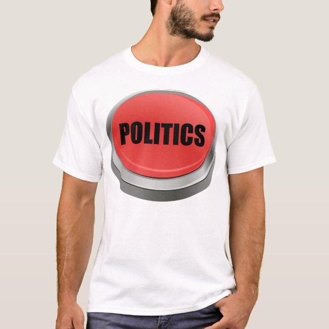 Red Button - Politics T-Shirt (Front)