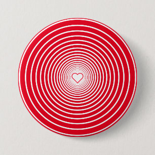 Red Button with Heart or Choose Colours