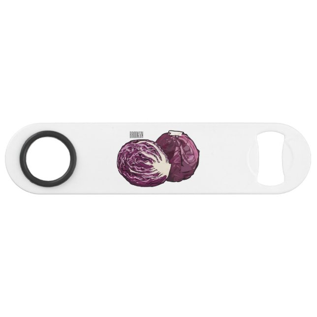 Red cabbage cartoon illustration  (Front (Horizontal))