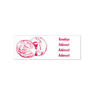Red cabbage cartoon illustration self-inking stamp