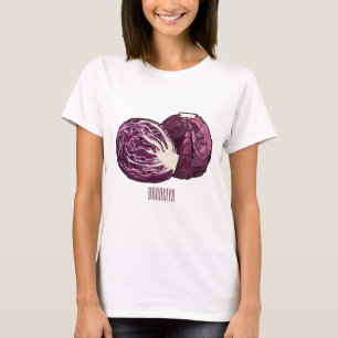 Red cabbage cartoon illustration T-Shirt