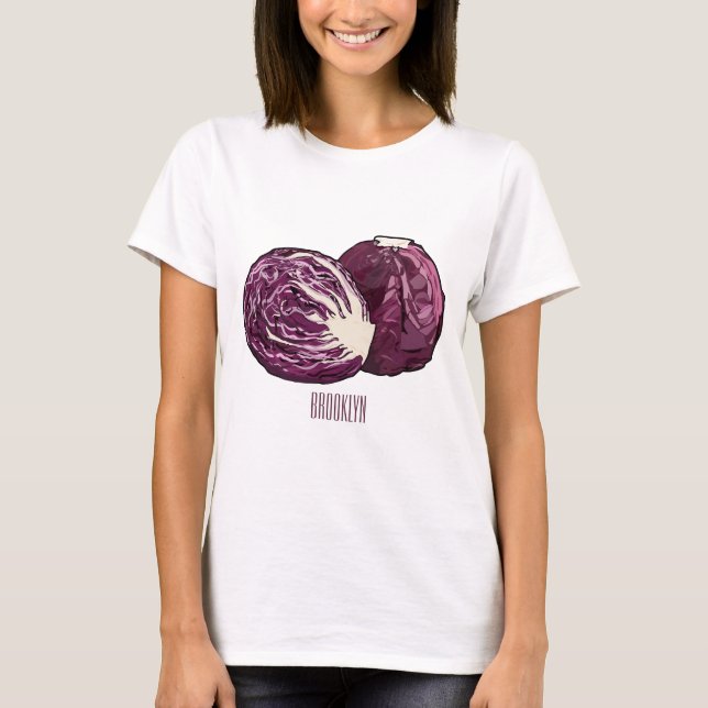 Red cabbage cartoon illustration  T-Shirt (Front)