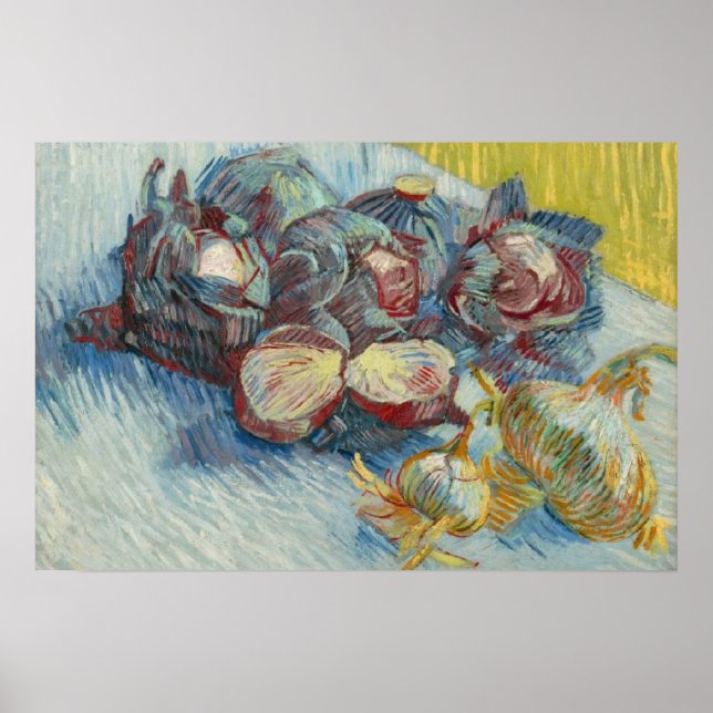 Red Cabbages and Garlic Vincent van Gogh  Small Poster (Front)