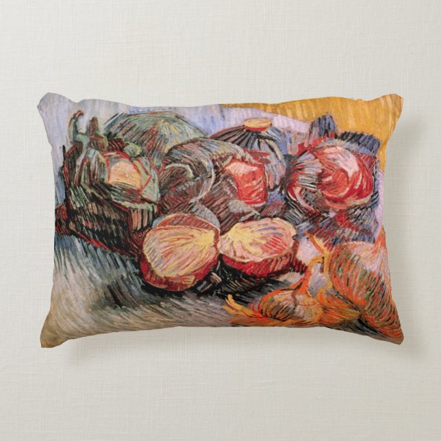 Red Cabbages and Onions by Vincent van Gogh Decorative Cushion (Front)