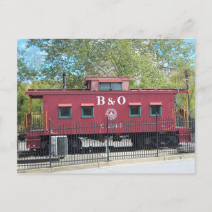 Red Caboose.  Ellicott City, MD Postcard