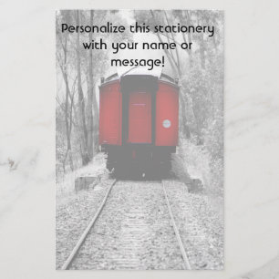 Red Caboose Victorian Steam Train Stationery