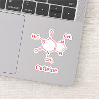 Red Caffeine Molecule