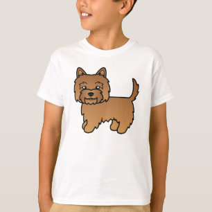 Red Cairn Terrier Dog Cute Cartoon Design T-Shirt