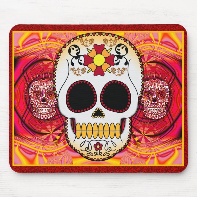 Red Calaveras Mousepad (Front)