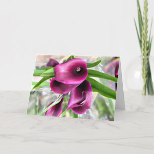 Red Calla Lily Thank You Card