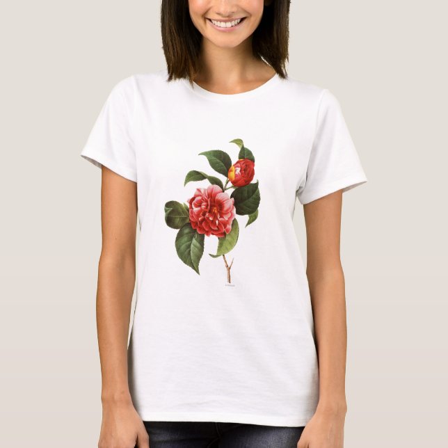 Red Camellia, 1833 T-Shirt (Front)