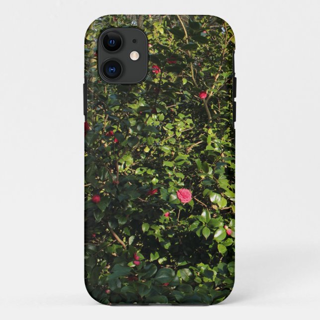 Red Camellia Bush Case-Mate iPhone Case (Back)