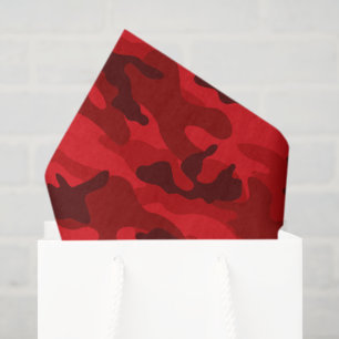 Red Camo Patriotic Gift Wrap Colorful Tissue Paper
