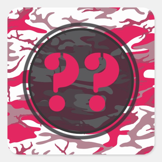 Red Camo Sticker with Custom Symbols (Front)