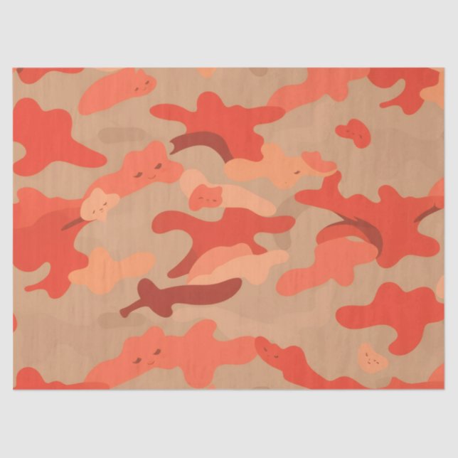 Red camo tissue paper (Front)