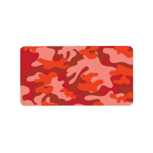 Red Camouflage Label