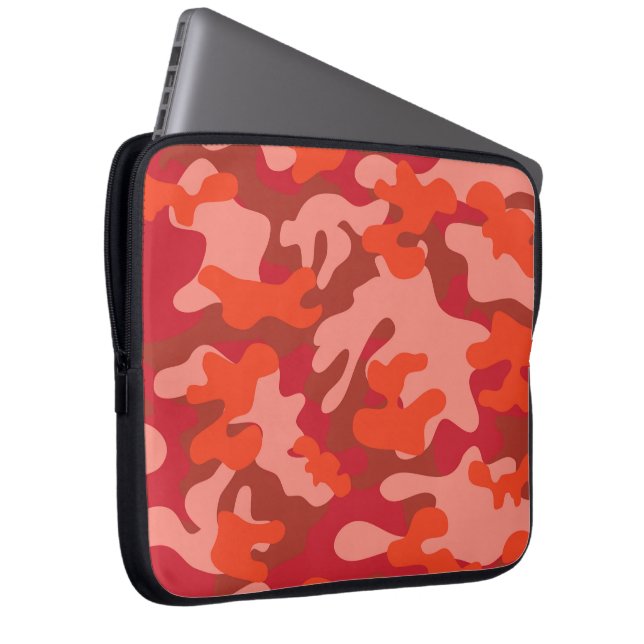 Red Camouflage Laptop Sleeve (Front Right)