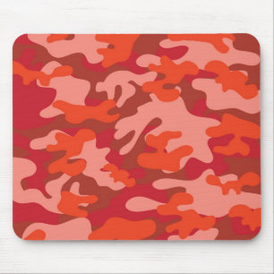 Red Camouflage Mouse Pad