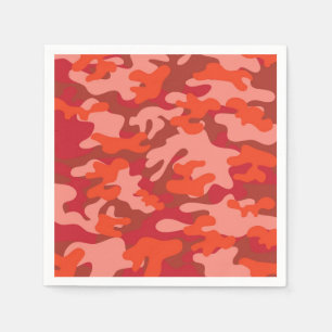 Red Camouflage Napkin