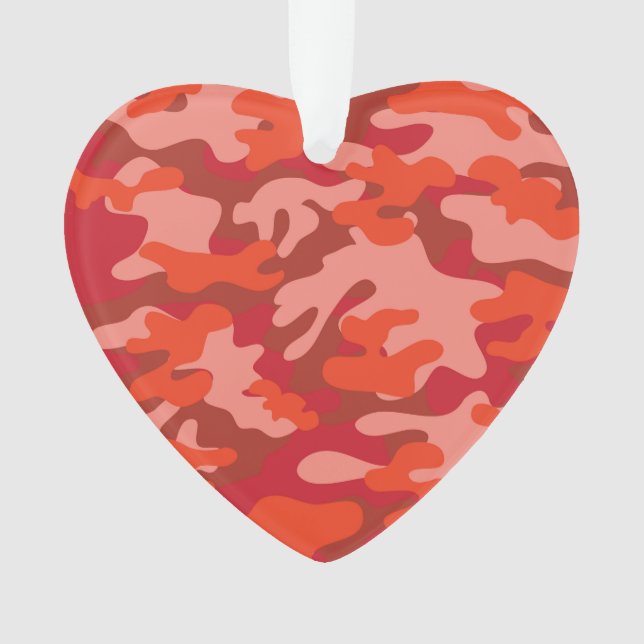 Red Camouflage Ornament (Front)