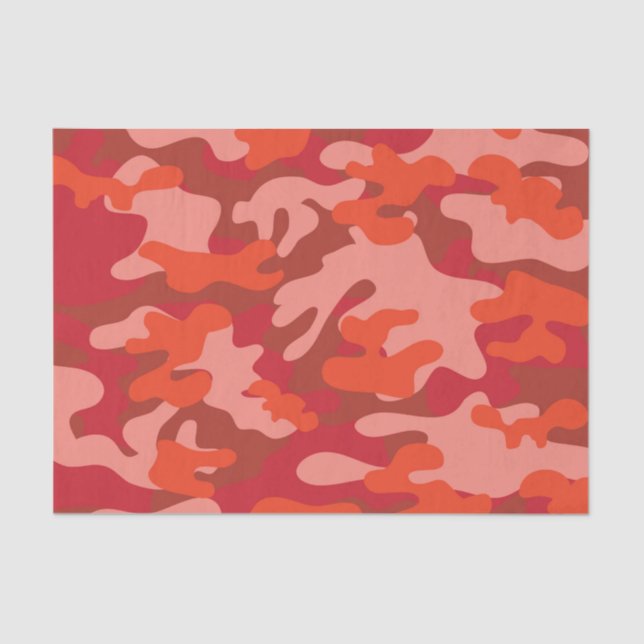 Red Camouflage Tissue Paper (Front)