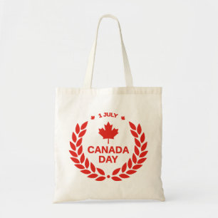 red canadian day maple leaf 1st july white  tote bag