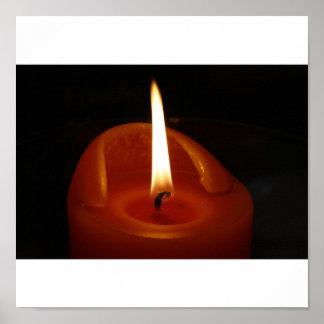 Red candle poster