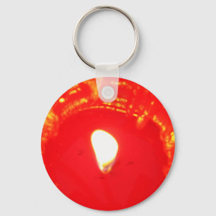 Red Candlelight, Flame , Candle, Christmas Love Key Ring