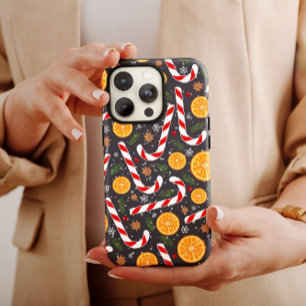 Red Candy Cane Christmas Oranges iPhone Case Mate