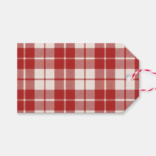 Red Candy Cane Gift Tags (Front (Horizontal))