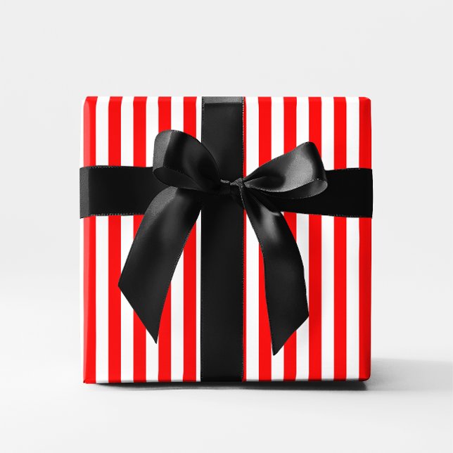 Red Candy Cane Stripes Wrapping Paper (Red Candy Cane Stripes Wrapping Paper)