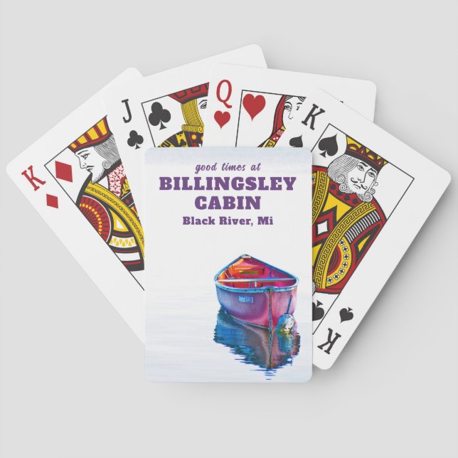 Red Canoe Good Times Playing Cards (Back)