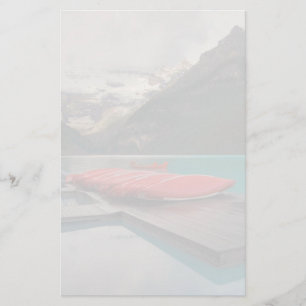 Red Canoes at Lake Louise Stationery