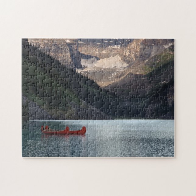 Red Canoes on Lake Louise Jigsaw Puzzle (Horizontal)