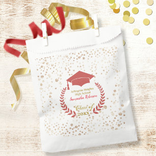 Red Cap and Laurel Graduation Party Favour Bags
