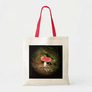 Red Capped Russula Mushroom Tote Bag