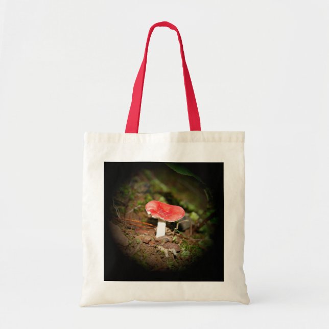 Red Capped Russula Mushroom Tote Bag (Front)