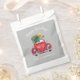 Red Car and Christmas Tree Customisable Favour Bags