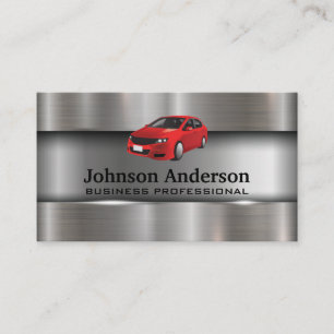 Red Car Metallic Business Card