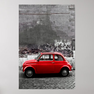 Red car poster